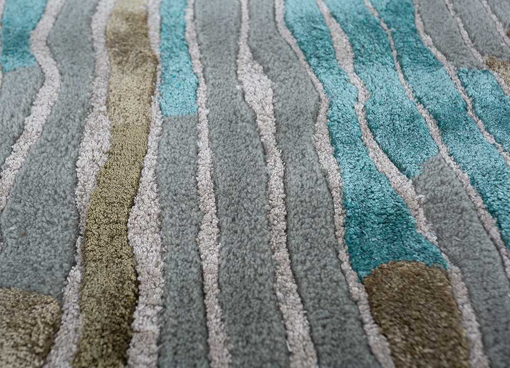 Designer Rug other shape  - 270 x 180 cm - blue