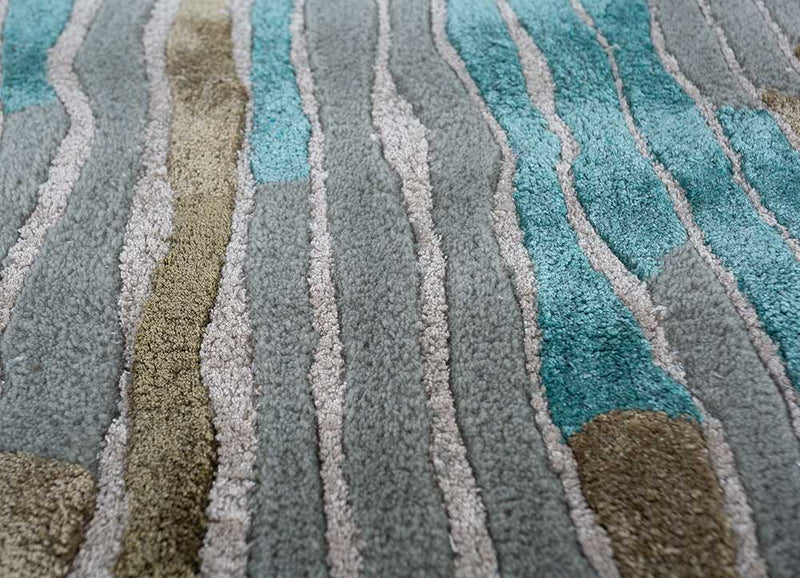 Designer Rug other shape  - 270 x 180 cm - blue