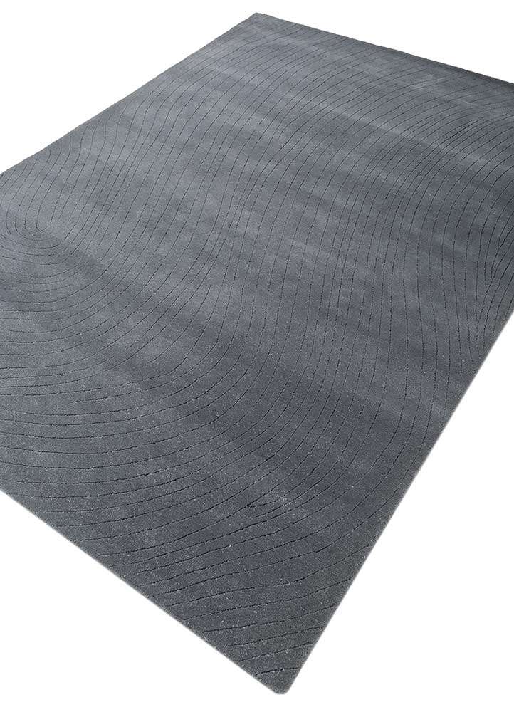 Wool Rug - 233 x 165 cm - dark grey