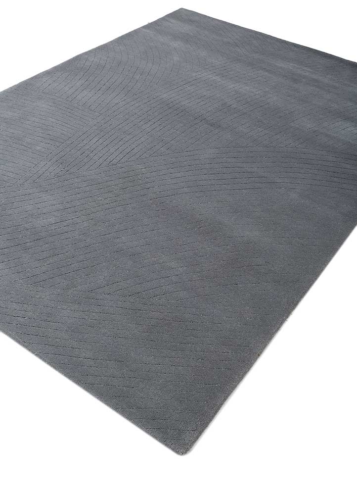 Wool Rug - 233 x 165 cm - dark grey