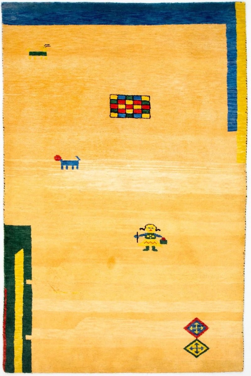 Gabbeh Rug - Indus - 193 x 121 cm - gold