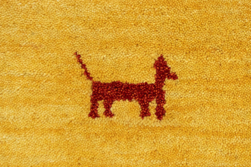 Runner Gabbeh Rug - Indus - 200 x 80 cm - gold