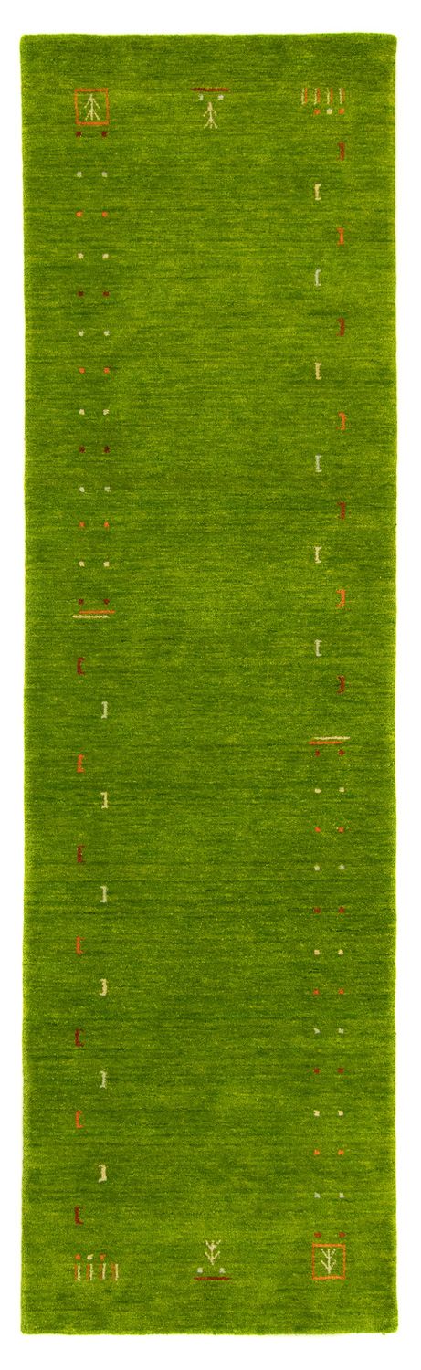 Runner Gabbeh Rug - Indus - 240 x 80 cm - green