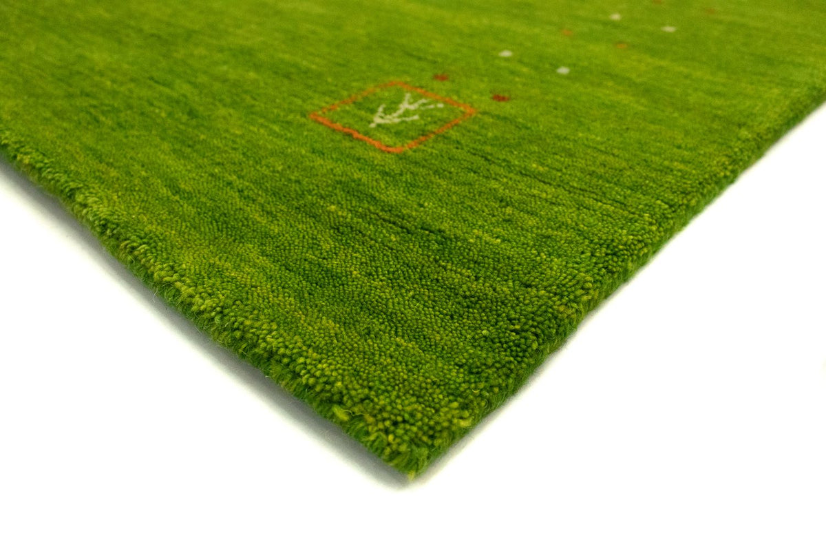 Runner Gabbeh Rug - Indus - 400 x 80 cm - green