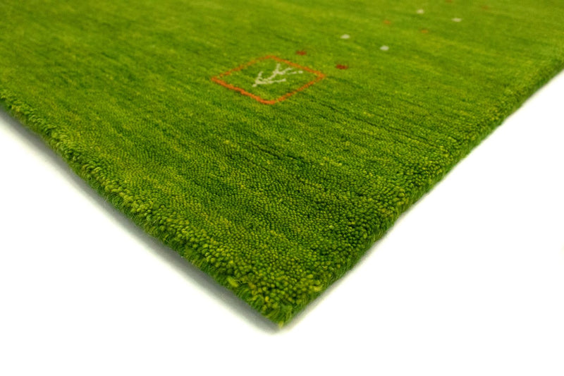 Runner Gabbeh Rug - Indus - 400 x 80 cm - green