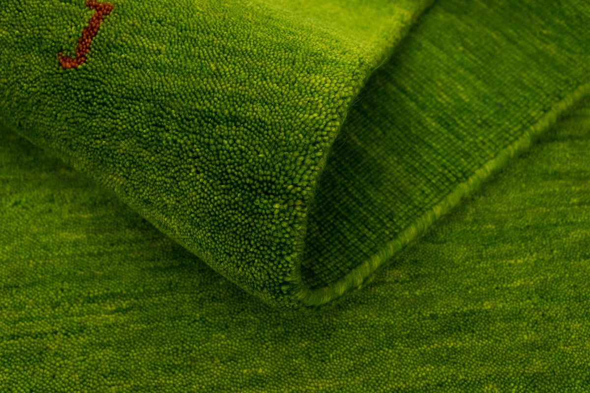 Runner Gabbeh Rug - Indus - 400 x 80 cm - green