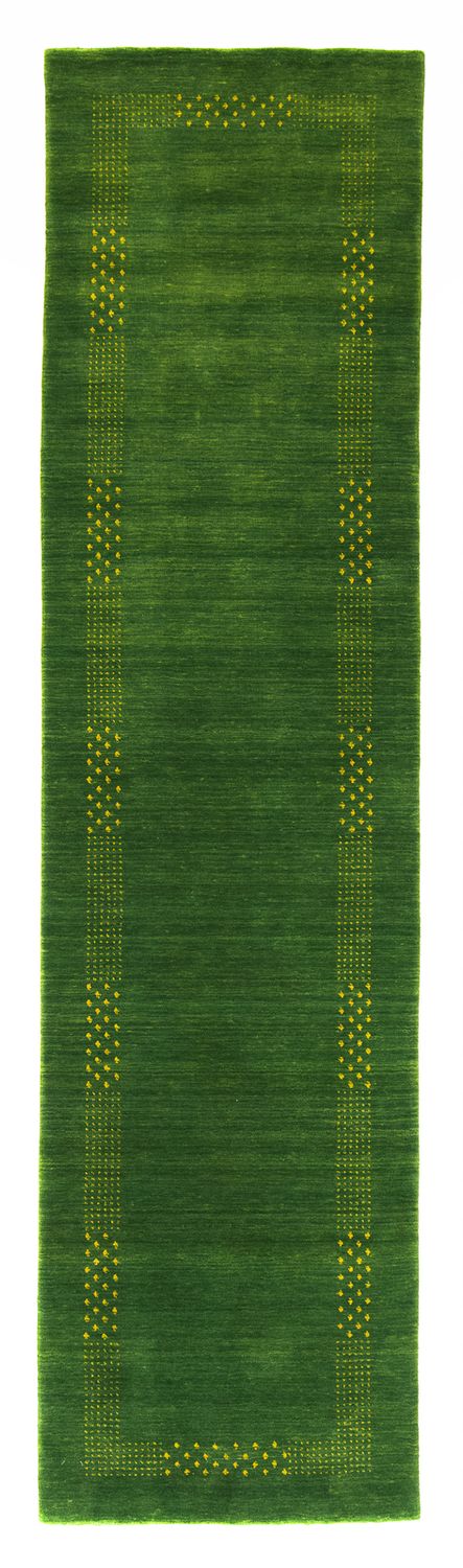 Runner Gabbeh Rug - Indus - 200 x 80 cm - green