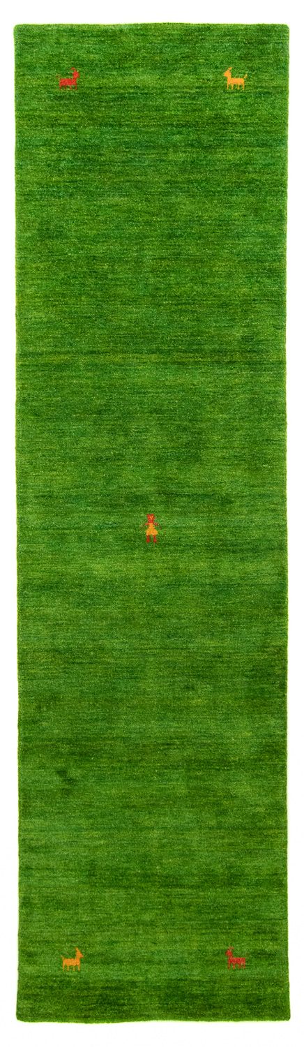 Runner Gabbeh Rug - Indus - 200 x 80 cm - green