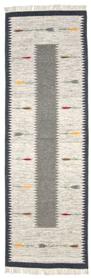 Runner Kelim Rug - Trendy - 250 x 80 cm - grey