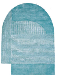 Designer Rug other shape  - 210 x 150 cm - turquoise