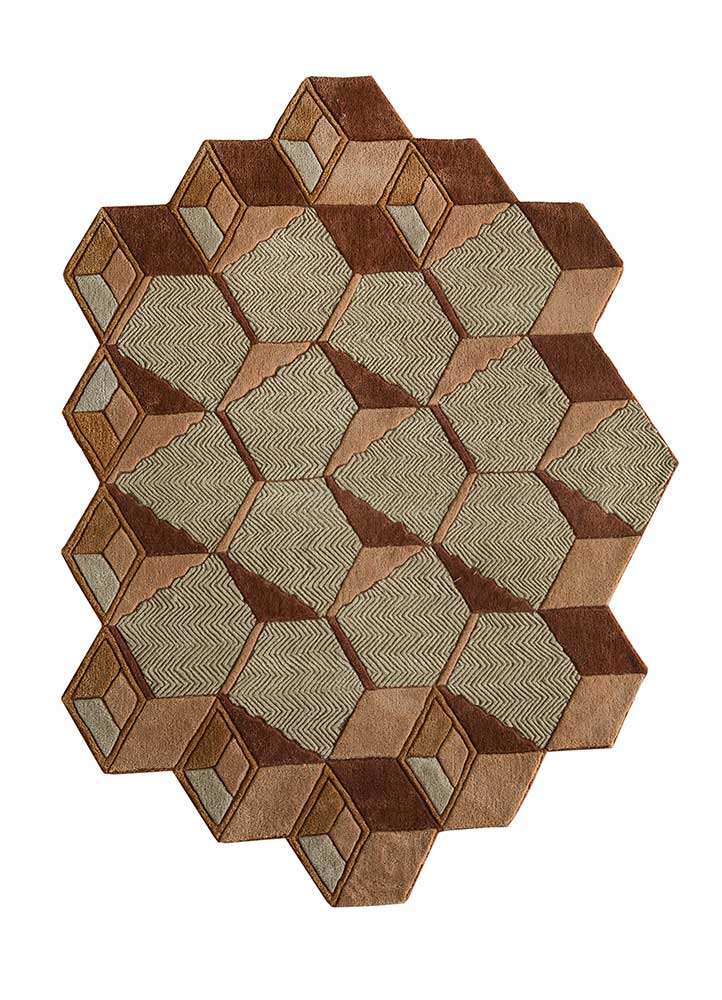 Wool Rug other shape  - 140 x 195 cm - mint green