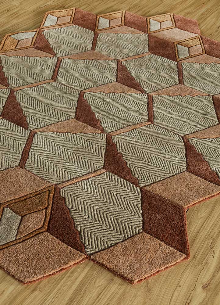 Wool Rug other shape  - 140 x 195 cm - mint green