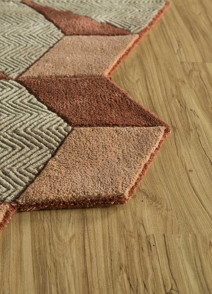 Wool Rug other shape  - 140 x 195 cm - mint green