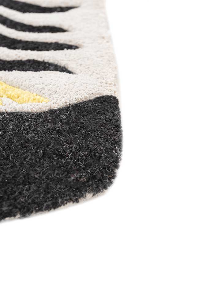 Children's Rug other shape  - 215 x 90 cm - black and white