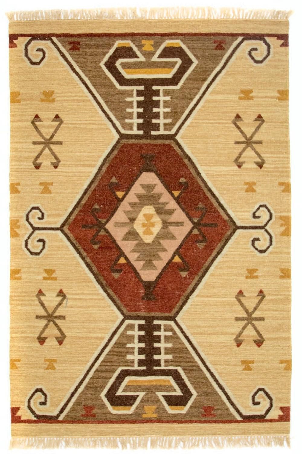 Kelim Rug - Trendy - 187 x 126 cm - yellow