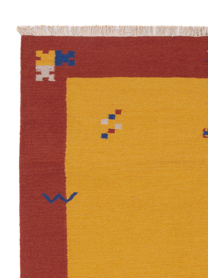 Kelim Teppich - Trendy - 240 x 170 cm - senfgelb