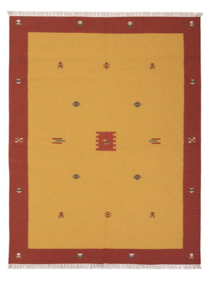 Kelim Teppich - Trendy - 240 x 170 cm - senfgelb