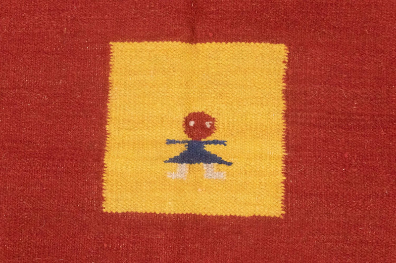 Kelim Rug - Trendy - 200 x 140 cm - red