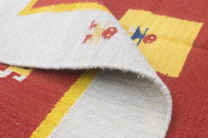 Kelim Rug - Trendy - 200 x 140 cm - red