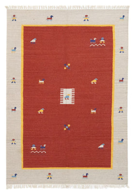 Kelim Rug - Trendy - 200 x 140 cm - red