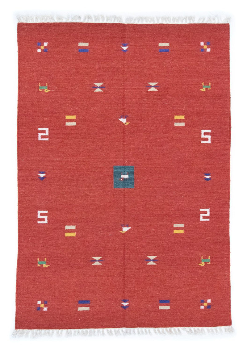 Kelim Rug - Trendy - 200 x 140 cm - red
