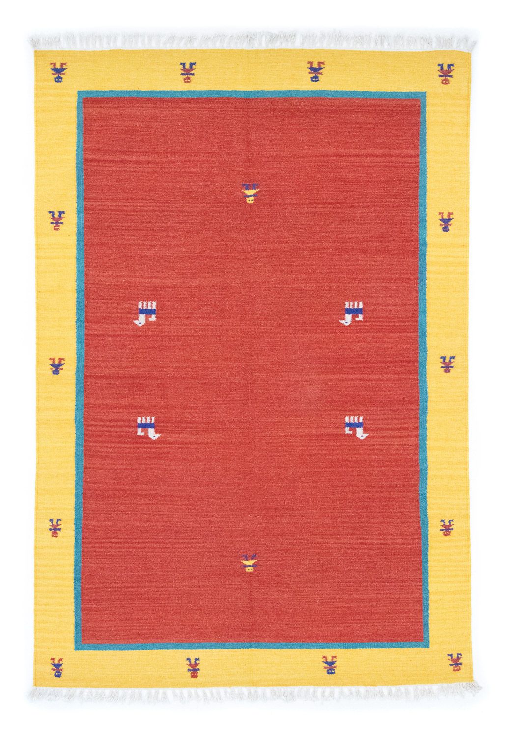 Kelim Rug - Trendy - 200 x 140 cm - red