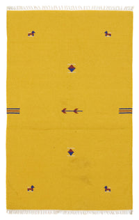 Kelim Rug - Trendy - 180 x 120 cm - yellow