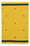 Modern Kilim Rug 120x180cm - Wool Rug - Rectangle / Yellow / 120 x 180 cm Rectangle