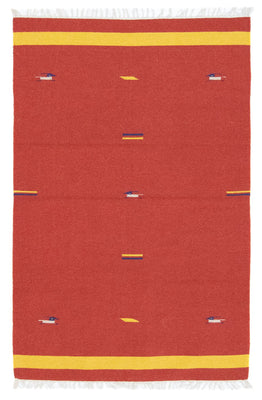 Kelim Rug - Trendy - 180 x 120 cm - red