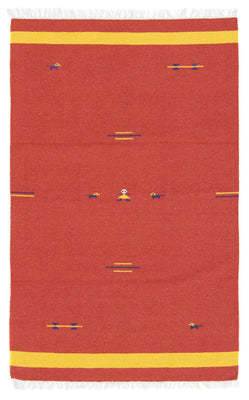 Kelim Rug - Trendy - 180 x 120 cm - red