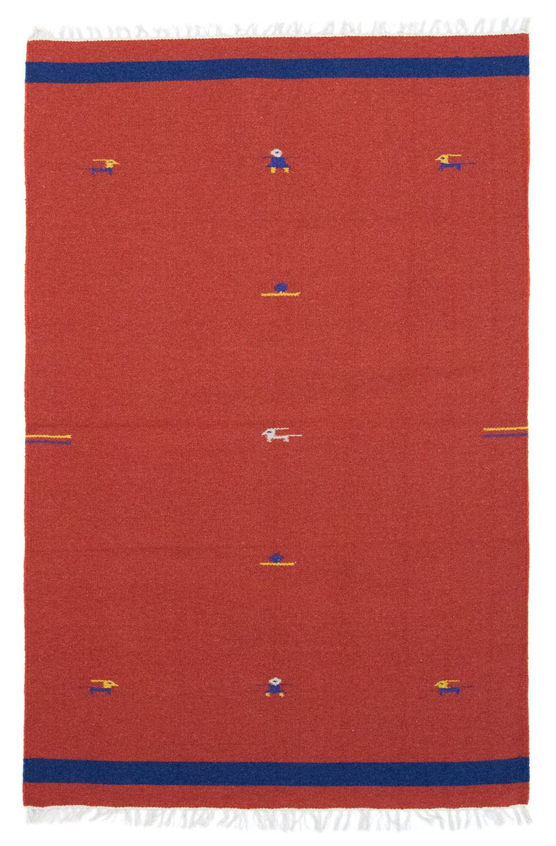 Kelim Rug - Trendy - 180 x 120 cm - red