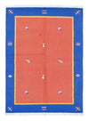 Modern Kilim Rug 140x200cm - Wool Rug - Rectangle / Orange / 140 x 200 cm Rectangle