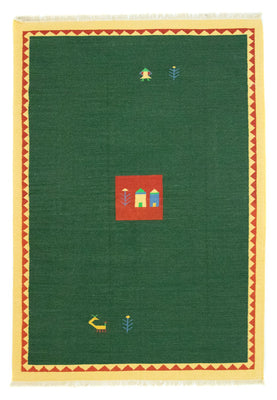 Kelim Rug - Trendy - 300 x 200 cm - dark green