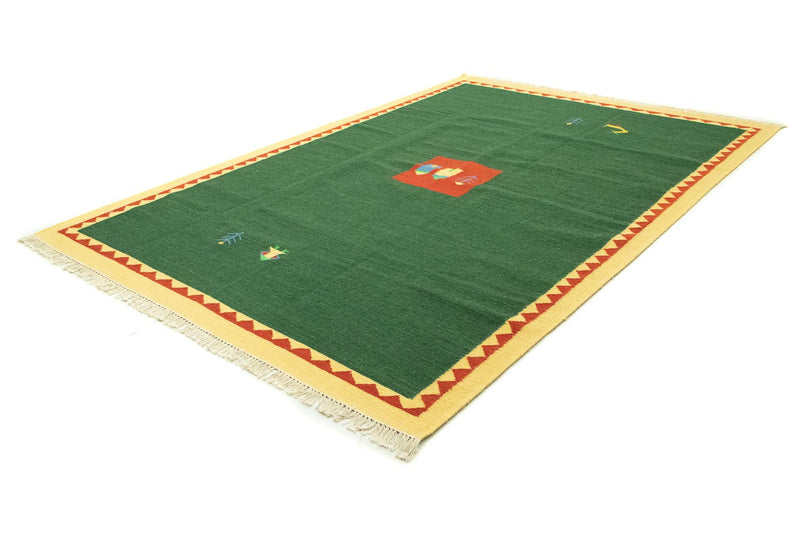 Kelim Rug - Trendy - 300 x 200 cm - dark green