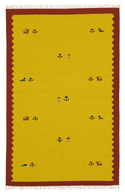 Kelim Rug - Trendy - 180 x 120 cm - yellow