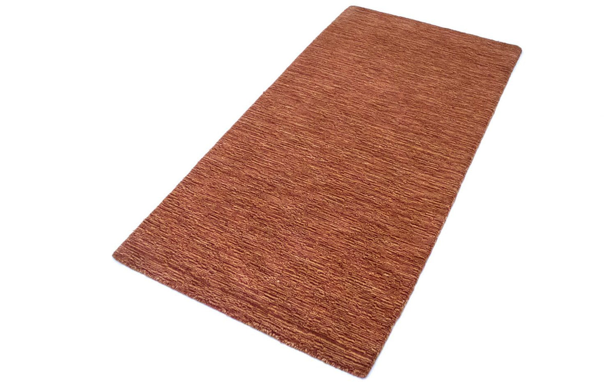 Wool Rug - 136 x 72 cm - brown
