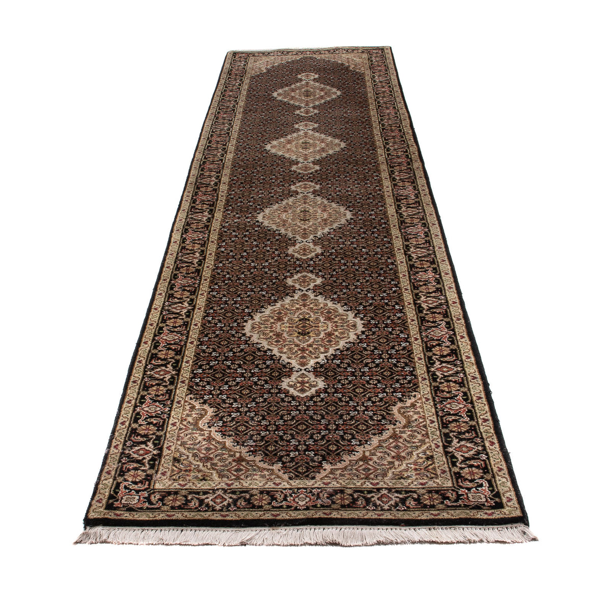 Runner Oriental Rug - Tabriz - 372 x 81 cm - black