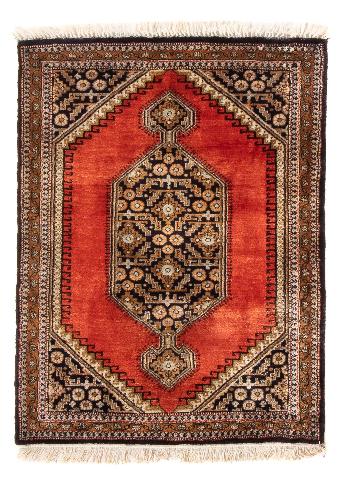 Silk Rug - Ghom Silk - Premium - 77 x 56 cm - orange