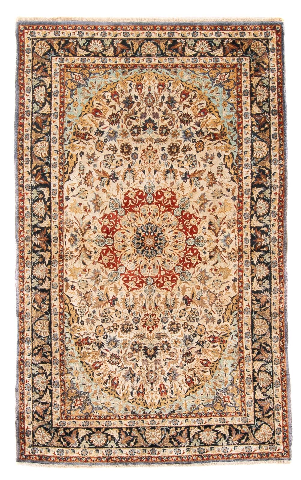 Silk Rug - Chinese Silk - 154 x 94 cm - multicolored