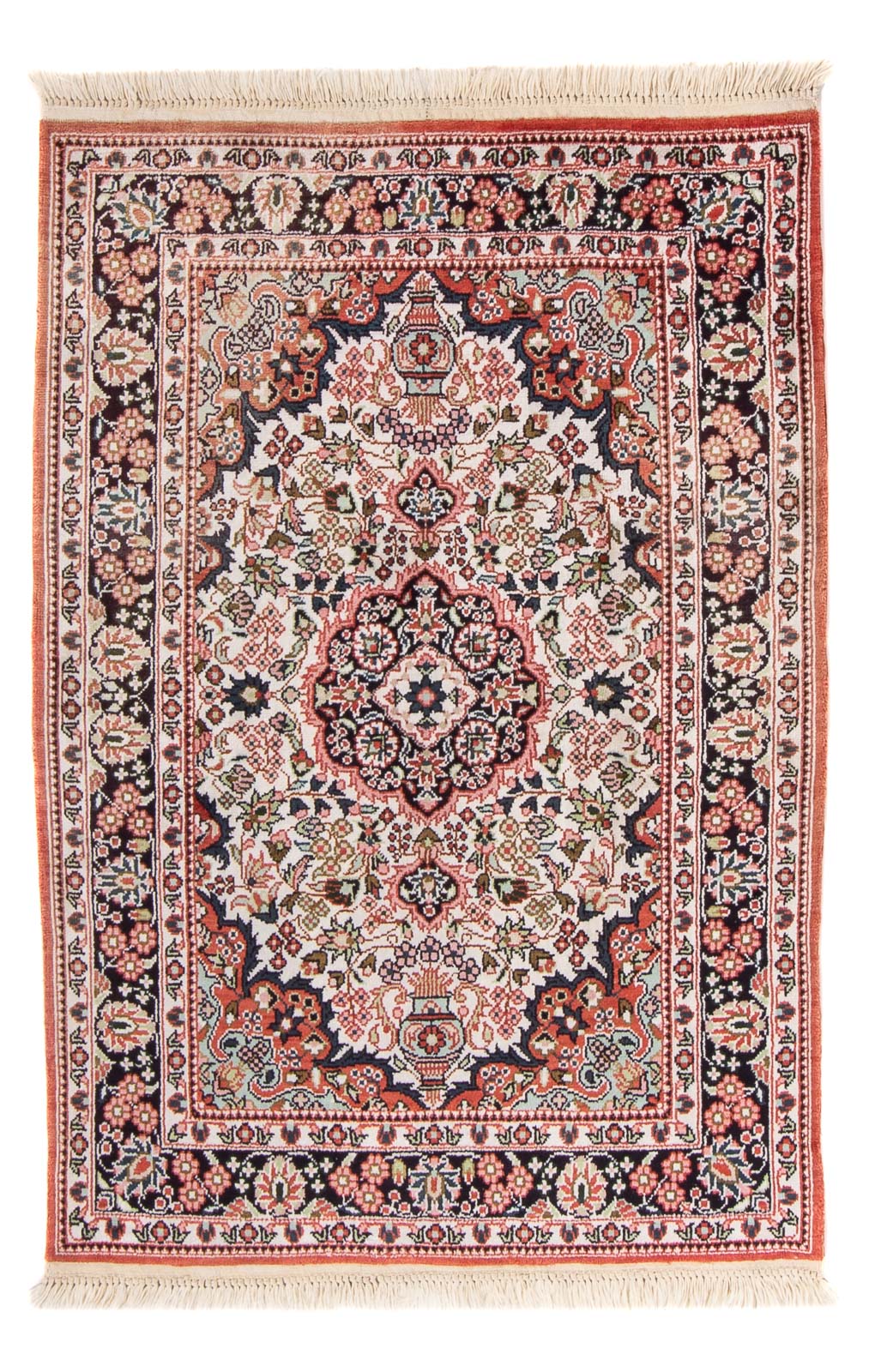 Silk Rug - Chinese Silk - 91 x 63 cm - beige