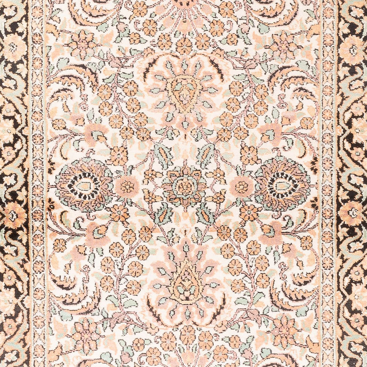 Runner Silk Rug - Kashmir Silk - 280 x 96 cm - rose