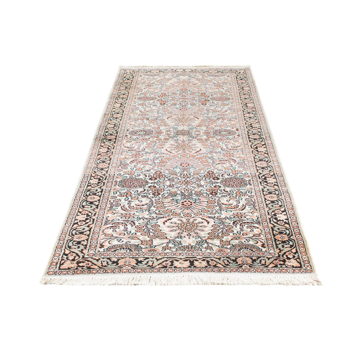 Runner Silk Rug - Kashmir Silk - 280 x 96 cm - rose