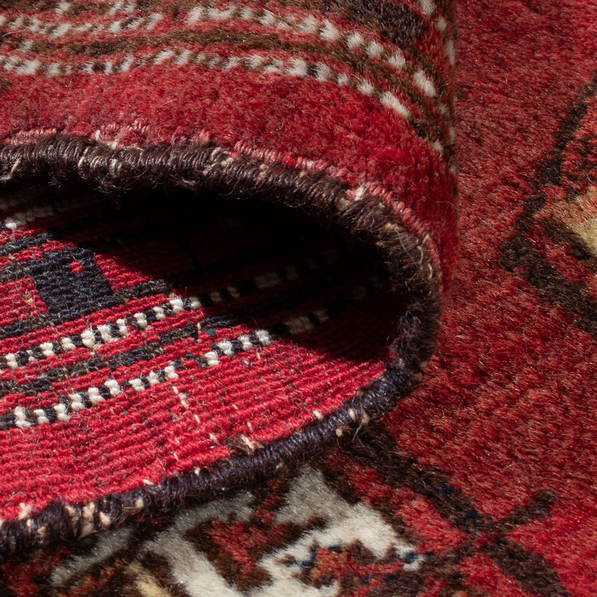 Turkaman Rug - 121 x 83 cm - dark red