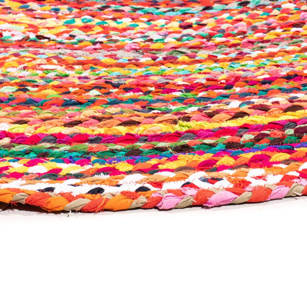 Jute Carpet Rug Indigo Stripy