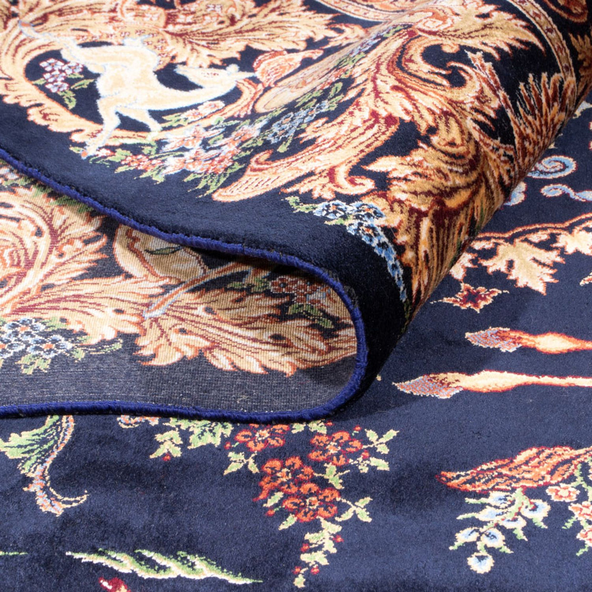 Perser Rug - Ghom - 230 x 150 cm - dark blue