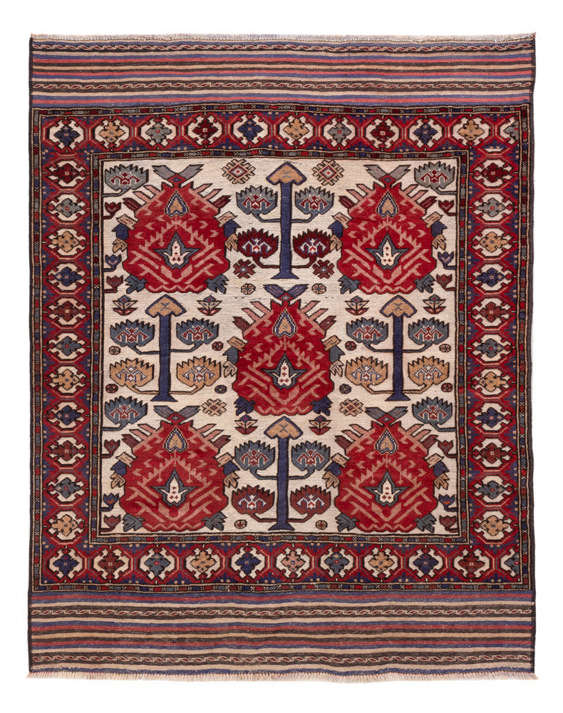 Afghan Rug - 165 x 125 cm - multicolored