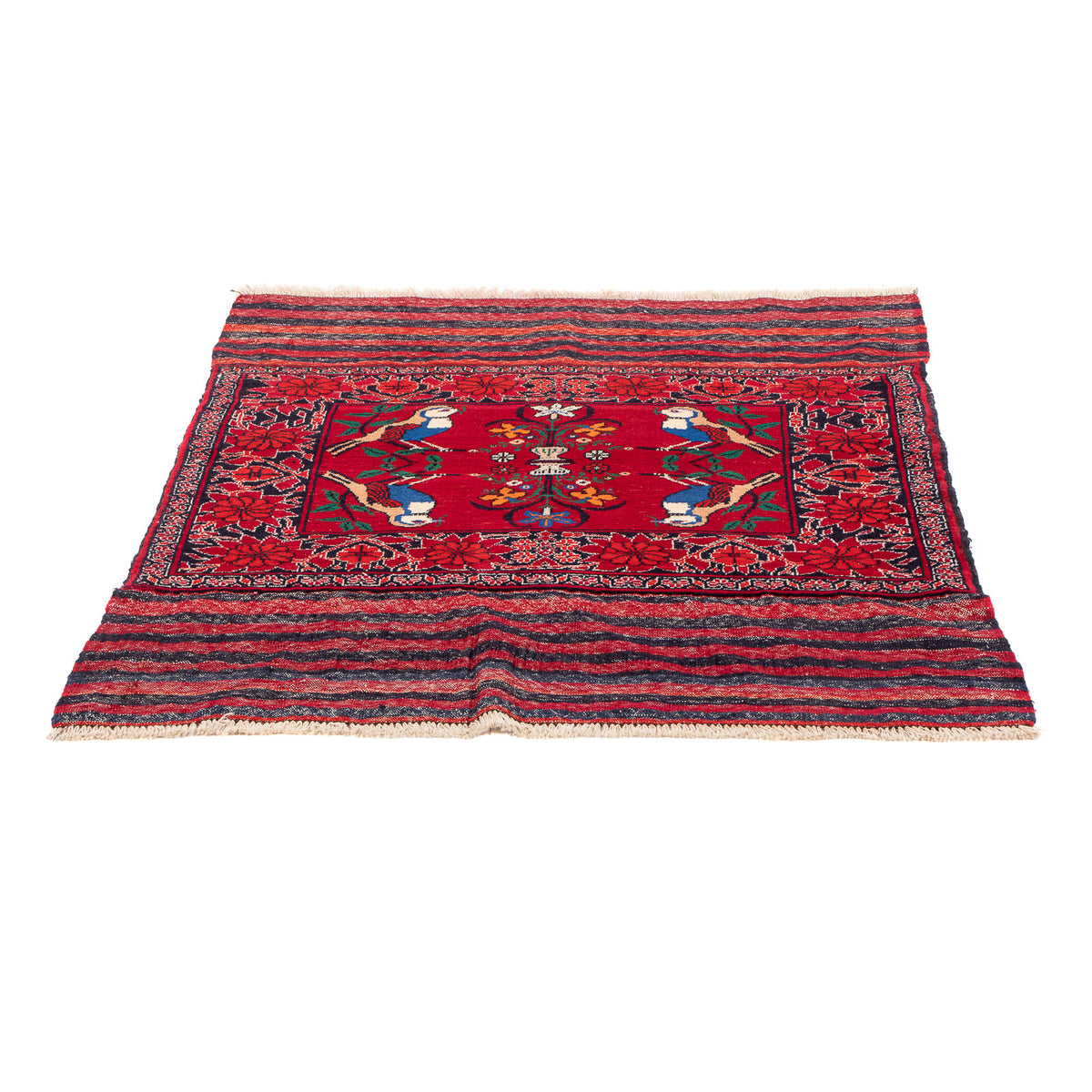 Belutsch Rug square  - 104 x 91 cm - red