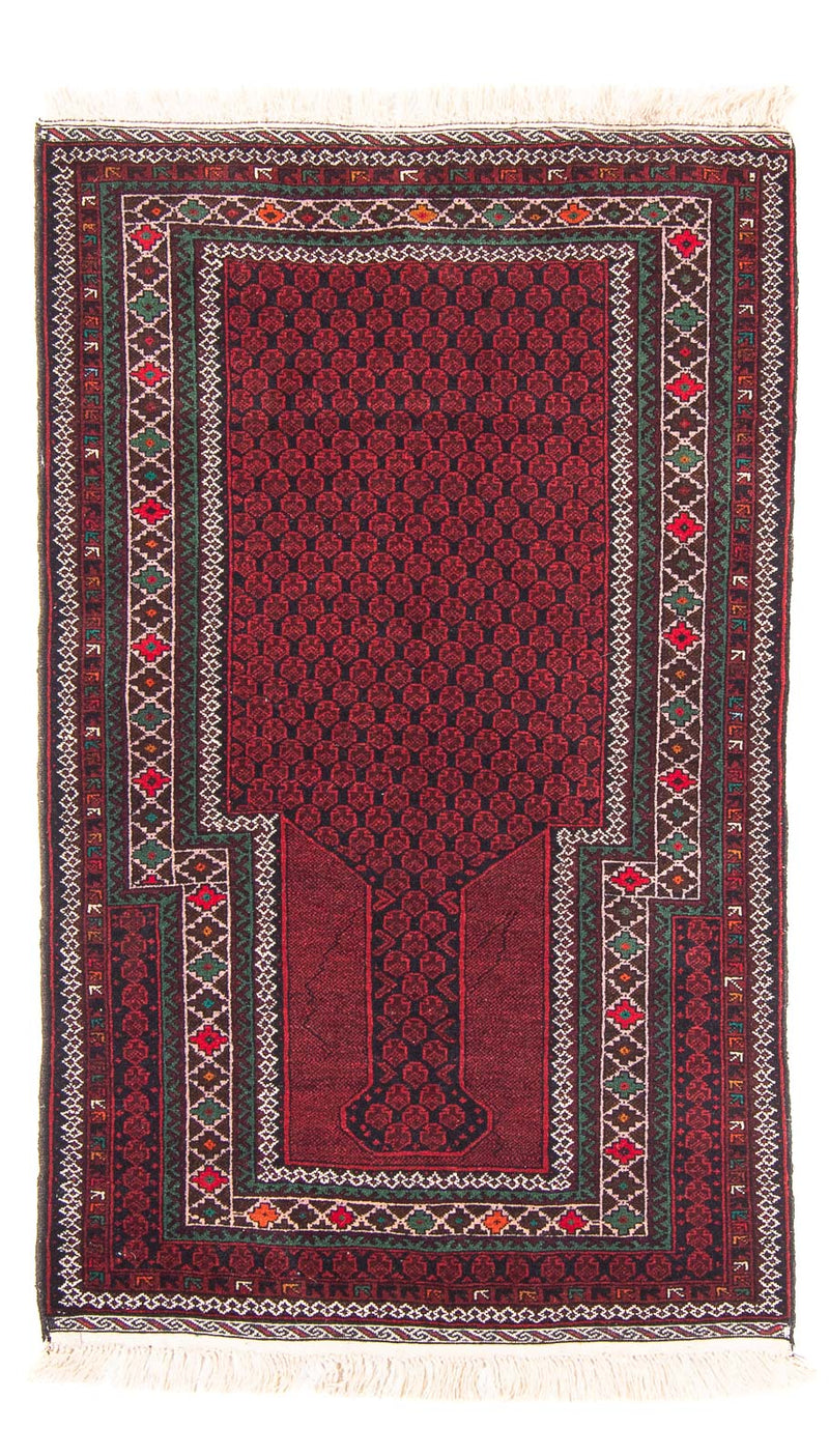 Belutsch Rug - Prayer Rug - 145 x 88 cm - red