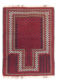 Belutsch Rug - Prayer Rug - 130 x 90 cm - red