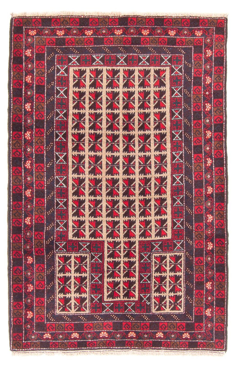 Belutsch Rug - Prayer Rug - 140 x 93 cm - beige